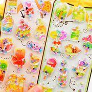 3D 立体アクリルシール キッズ・ガールズ用デコレーションステッカー 手帳用 貼り付け