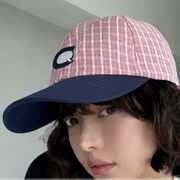 帽子　デザイン　キャップ　レディース　韓国ファッション　チェック柄