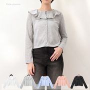 □SALE□シアースラブ天竺　フリル　カーディガン(33268)