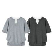 メンズ トップス Tシャツ レイヤード  半袖 カットソー