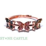 ☆高品質☆【リング】マルチトルマリン (ピンクゴールド) タイプ3