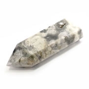 ≪特価品/国内在庫≫グリーンフラワーアゲート/ポイント/約56x21x11mm