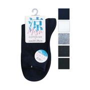 婦人 綿混メッシュソックス単色・柄アソート320-7-2 48-564