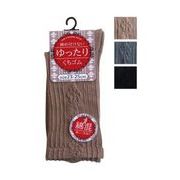 婦人 綿混口ゴム緩いフロートセンター柄ソックス色アソート317-0-2 48-582