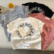 2026夏服※棉100 半袖Tシャツ アルファベット トップス 薄手 半袖Tシャツ 通気性