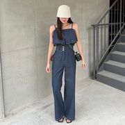 今季マストバイ デザイン  気質 レトロ  キャミソール＋ハイウエスト ワイドパンツ  セット