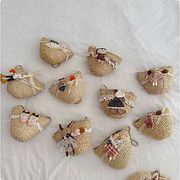 子供用ハンドバッグ ハンドメイド風  春夏お出かけ用 帽子