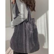 コーデュロイトートバッグ、ラクスタイル 大容量ハンドバッグ、多用途