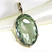 宝石質 グリーンアメジスト プライオライト ペンダント Greened Amethyst