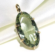宝石質 グリーンアメジスト プライオライト ペンダント Greened Amethyst