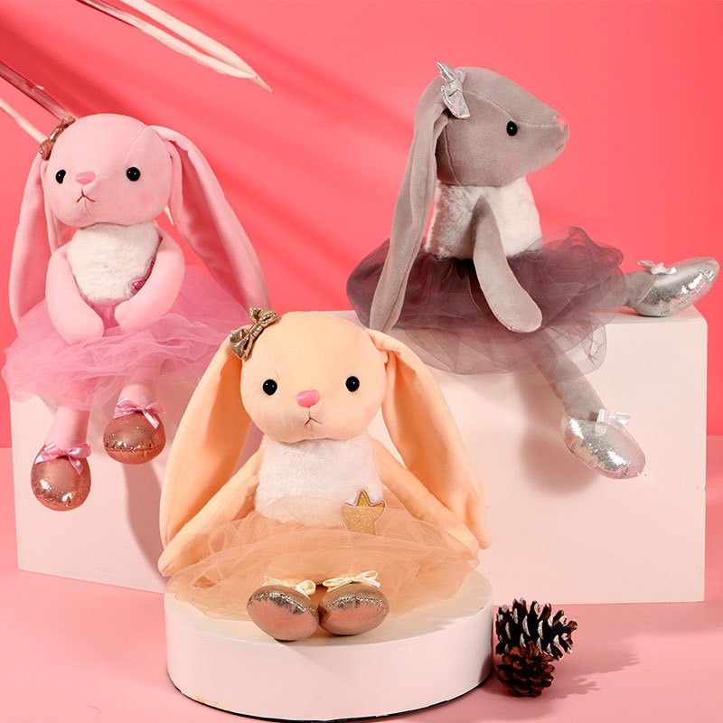 ぬいぐるみ うさぎ  ねずみ   猫 バレエウサギ   バレエマウス   バレエ雑貨 39cm