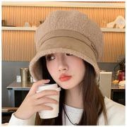 2023 帽子 キャスケット バケットハット レディース 秋冬 ぬいぐるみ 防寒 UVカット 小顔効果 裹起毛