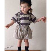 2026新作  韓国子供服 ベビー服  キッズ男の子半袖 トップス+サロペット分けて販売 73cm-100cm