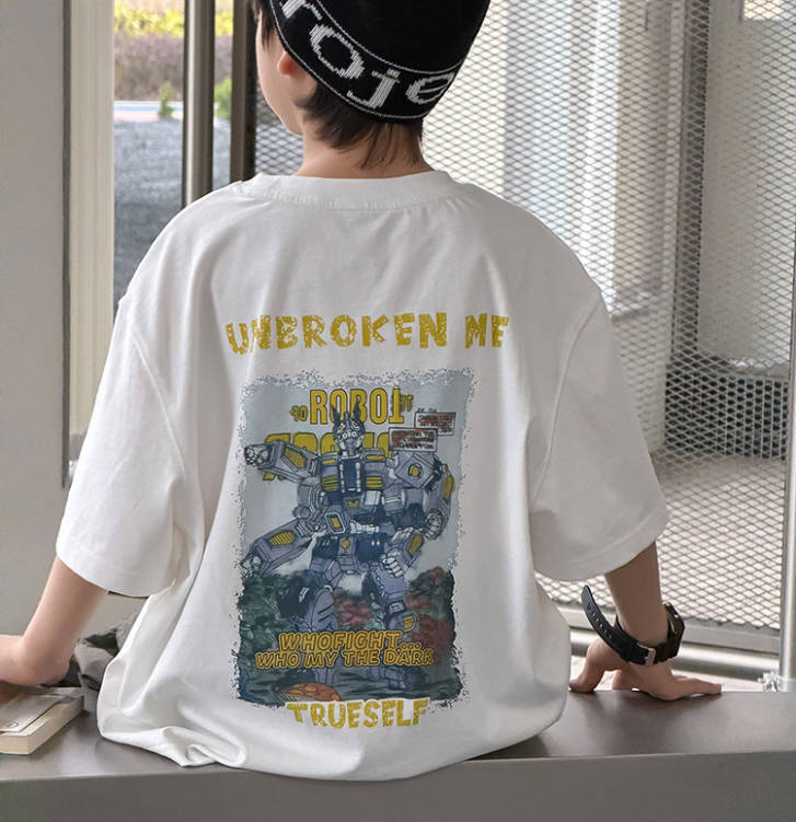 2026夏新作 韓国風子供服 キッズ服 ベビー服 男女兼用 トップス 半袖Tシャツ 100~150CM 2色