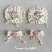 新入荷 蝶結び デコパーツ 生地 パッチ 刺繍アップリケDIY ヘアアクセサリーバッグ装飾 貼り付けパーツ