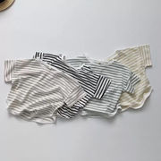 2026夏※HANX☆竹節コットン ボーダー半袖Tシャツ