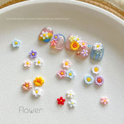 フラワーパーツ カボション 可愛い 花 プラスチック デコパーツ ヒナギク アクセサリーパーツ ネイルパーツ