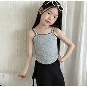 2026夏新作 韓国風子供服 キッズ服 ベビー服 女の子 トップス ベスト 100~150CM 2色