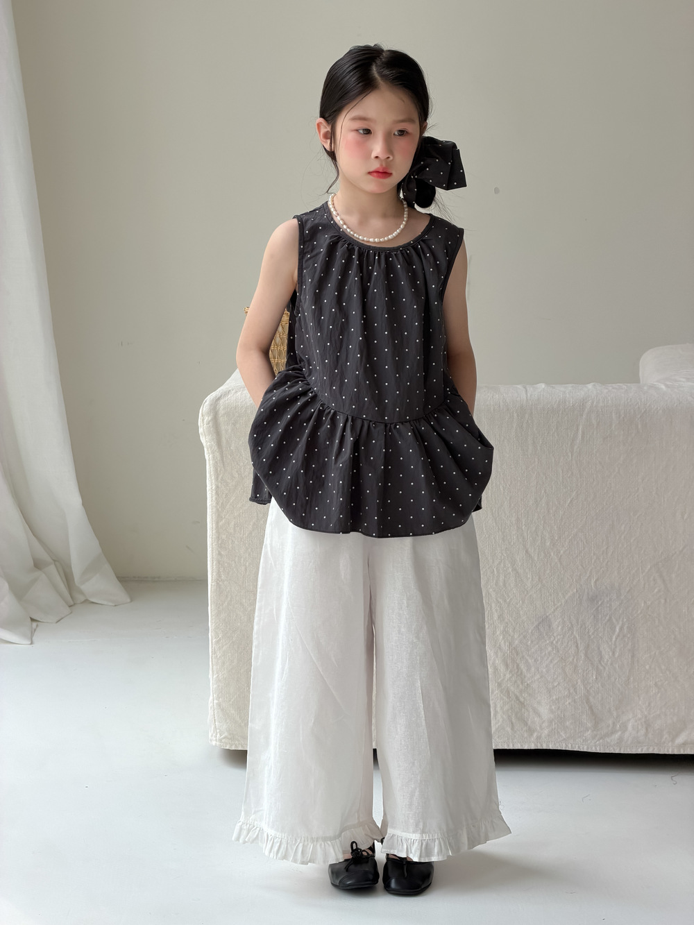 2026夏新作★ 韓国風子供服★トップス  ★ノースリーブキャンディブラウス