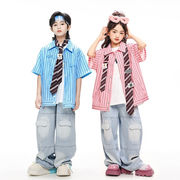 ストリート系 キッズ 個性的 ヒップホップ 男女兼用 シャツ セットアップ 演出服 ステージ 衣装