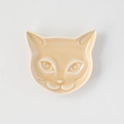 深山(miyama.) neco mini plate 茶とら 猫 cat[美濃焼]