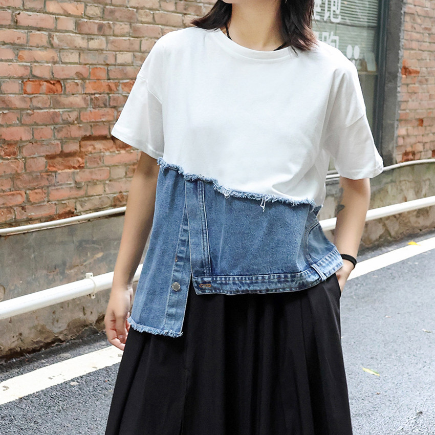 INS大人気 Tシャツ tシャツ トップス レディース 不規則デザイン 個性 おしゃれ