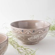 【特価品】20cmたっぷり魚紋丼[B品][美濃焼]