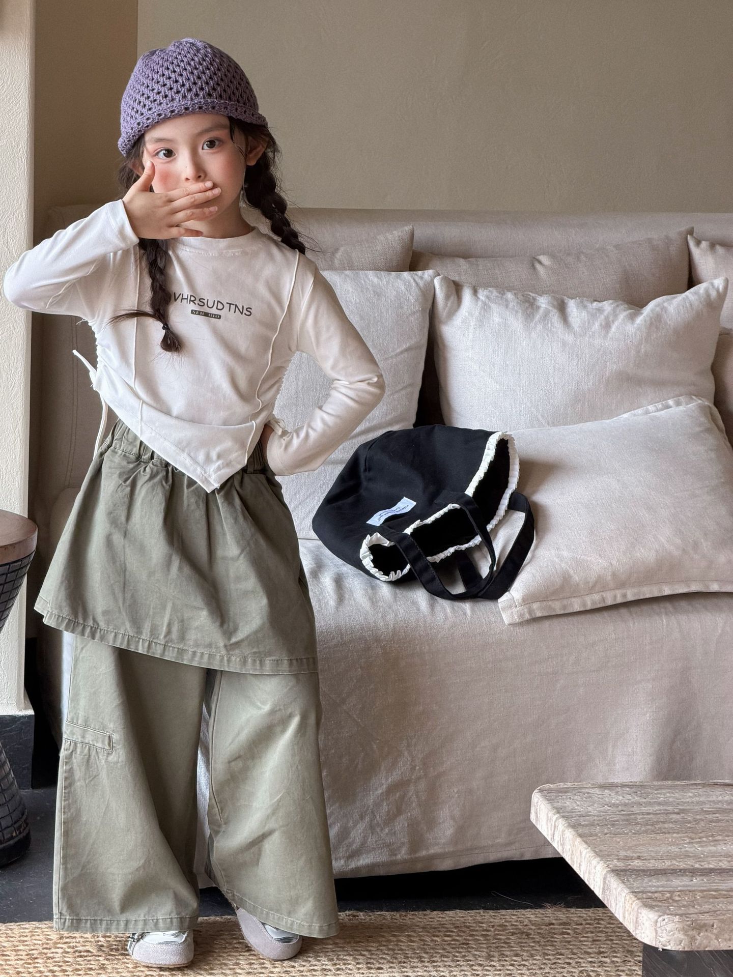 子供服　100~150cm　セット　ブラウス　パンツ　韓国キッズ服　おしゃれ