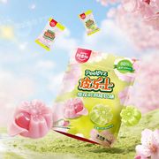 【96g/袋】AMOS 皮が剥けるグミ さくら いちご 抹茶 ソフトキャンディ 咀嚼音 大人気  お菓子 果汁60％配合
