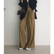 タック入り ワイドカジュアルパンツ