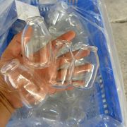 スクイーズの皮 透明 蓋付き 手作りスクイーズキット TPR製 ぷにぷに DIY素材 スライム ビーズ 粘土