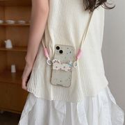 スマホストラップ ねこ ドット柄 ショルダー用 スマホ用 シンプル