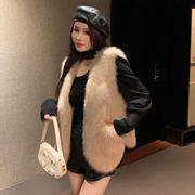 不規則ヘム フェイクファーベスト