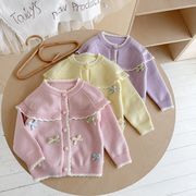韓国風　子供セーター　ニット　 重ね着　セーター　春秋物