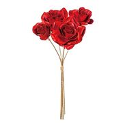 【2026AW新作】造花  ばら薔薇 キャンディローズバンドル 赤 4本 FX007016-003