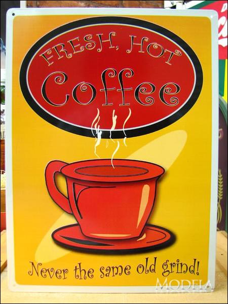 アメリカンブリキ看板 ホットコーヒー/Hot Coffee