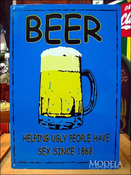 アメリカンブリキ看板 Beer ビールの助力