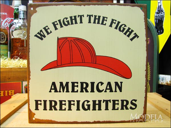 アメリカンブリキ看板 アメリカの消防士