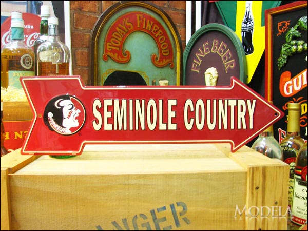アメリカンブリキ看板 Seminole/セミノール 道標