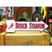 アメリカンブリキ看板 Busch Stadium 道標