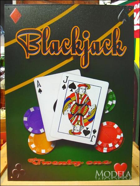 アメリカンブリキ看板 ブラックジャック/Blackjack