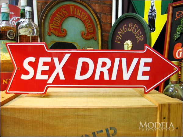 アメリカンブリキ看板 Sex drive/性欲 道標