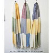 ■ピズム■　Soft　cottonショール　ワイドボーダー01（幅広）
