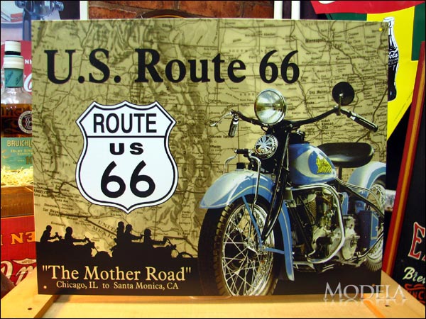 アメリカンブリキ看板 U.S. ROUTE66 -The Mother Road-