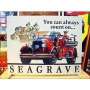 アメリカンブリキ看板 消防車 Seagrave