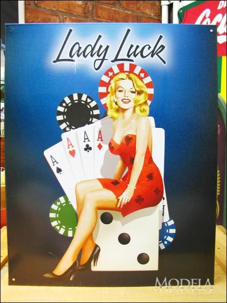 アメリカンブリキ看板 カジノ Lady Lack