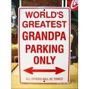 アメリカンブリキ看板 世界的おじいさん 専用駐車場