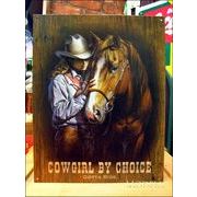 アメリカンブリキ看板 Cowgirl by choice