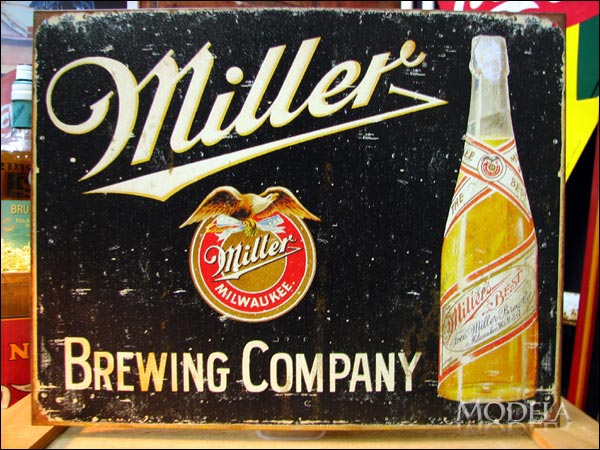 アメリカンブリキ看板 Miller/ミラービール 醸造