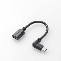 エレコム micro-USB L字変換ケーブル(左側接続タイプ) TB-MBFMBL01BK